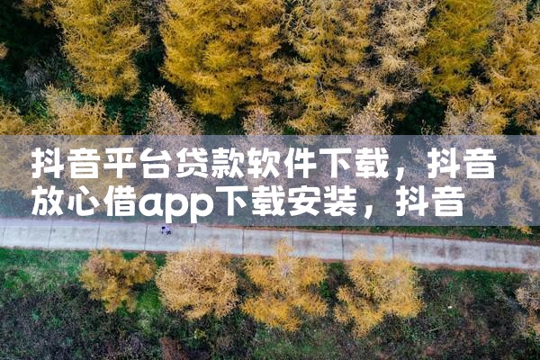 抖音平台贷款软件下载|男娘日记