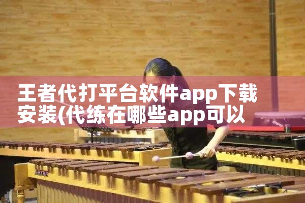 王者代打平台软件app下载安装