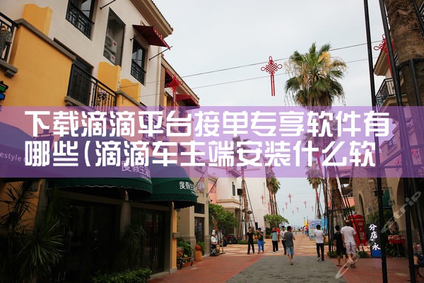 下载滴滴平台接单专享软件有哪些